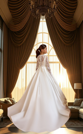 Pentelei Couture Satin & Lace Communion Dress